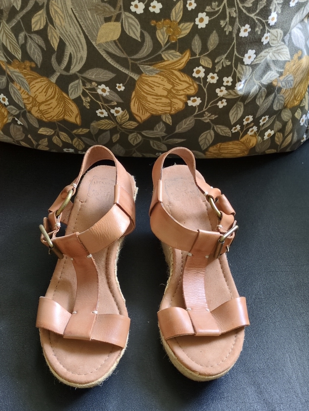 Lucky Brand Blue Jeans America Wedges